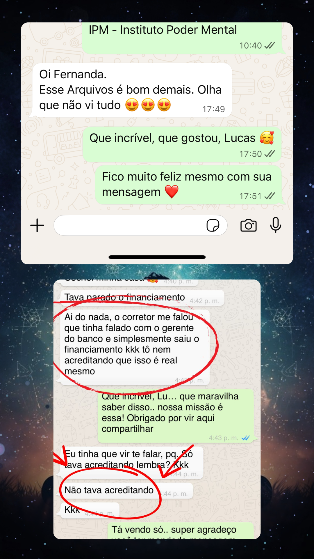 Depoimento de cliente sobre financiamento aprovado inesperadamente
